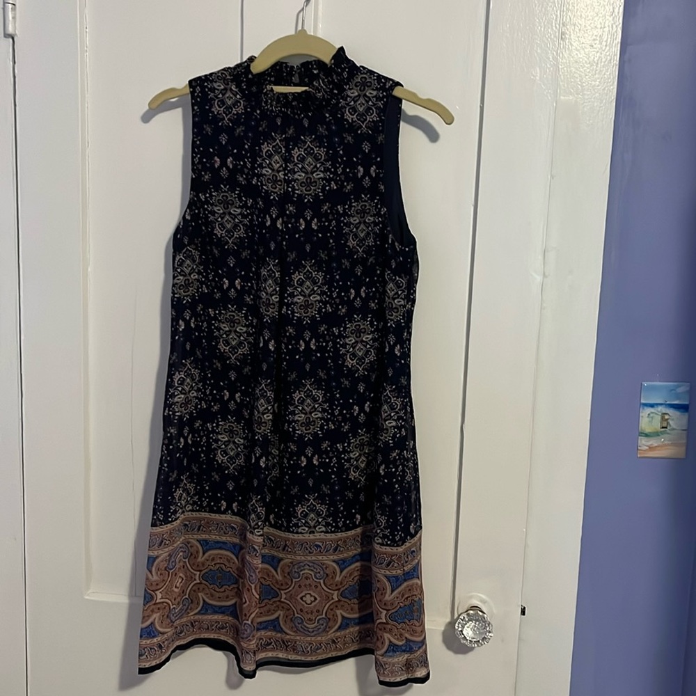 Speechless extra small boho print high neck dress xsmall